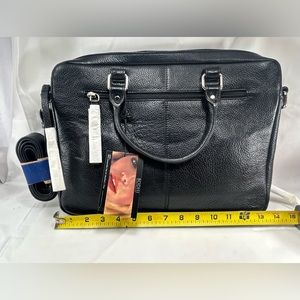 BODHI black leather Ipad/MacBook Bag